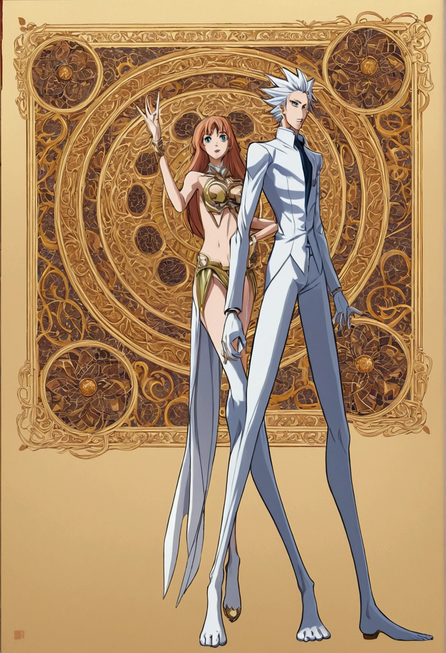 Masterpiece, tall boy, long legs, pose, charcater sheet, brujoari2001 artsyle, anime