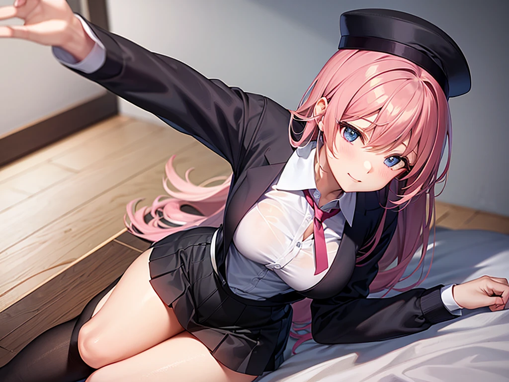 anime Female college student A pleasant looking face Dress shirt Between the breasts