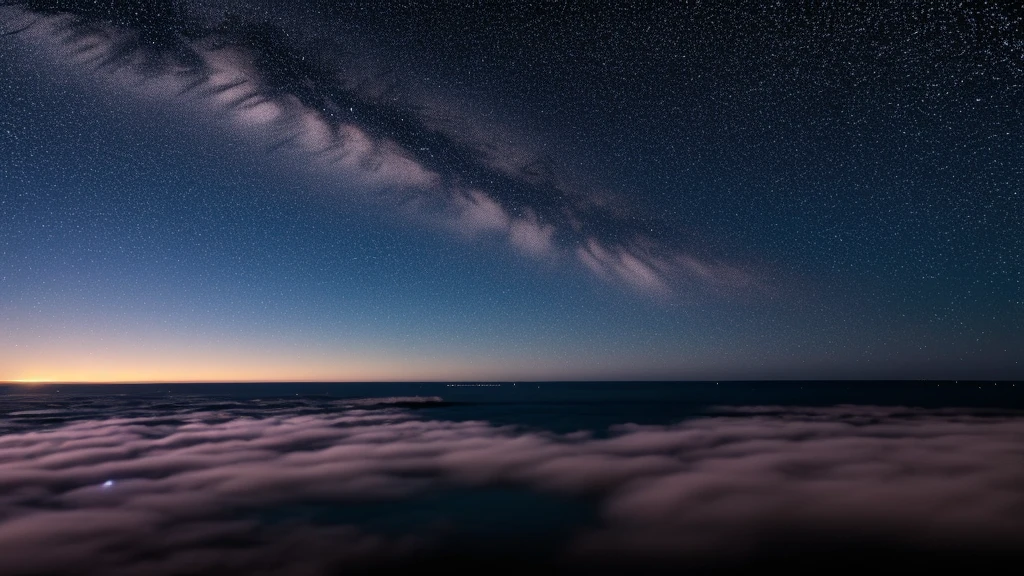 vivid、butterfly、night、Sparkling sea、Ripples、night空、seal、shooting star、Natural clouds、beautiful、high resolution、High delicate、glossy、Texture、Reflective and shiny、Starry Sky、beautiful地平線、glossyな黒色と青色の空