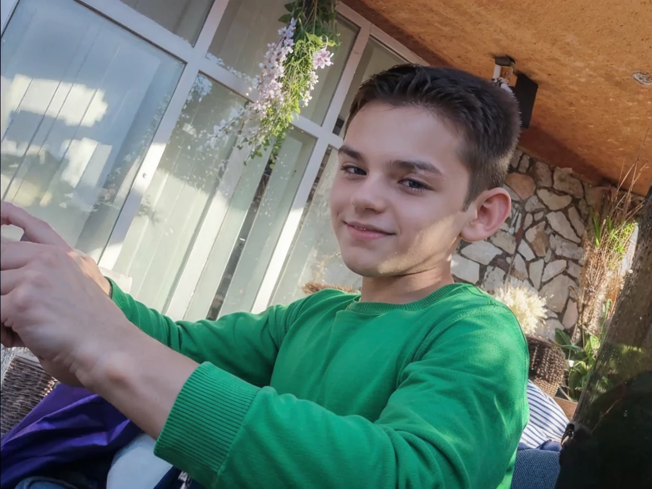 Boy with big muscules