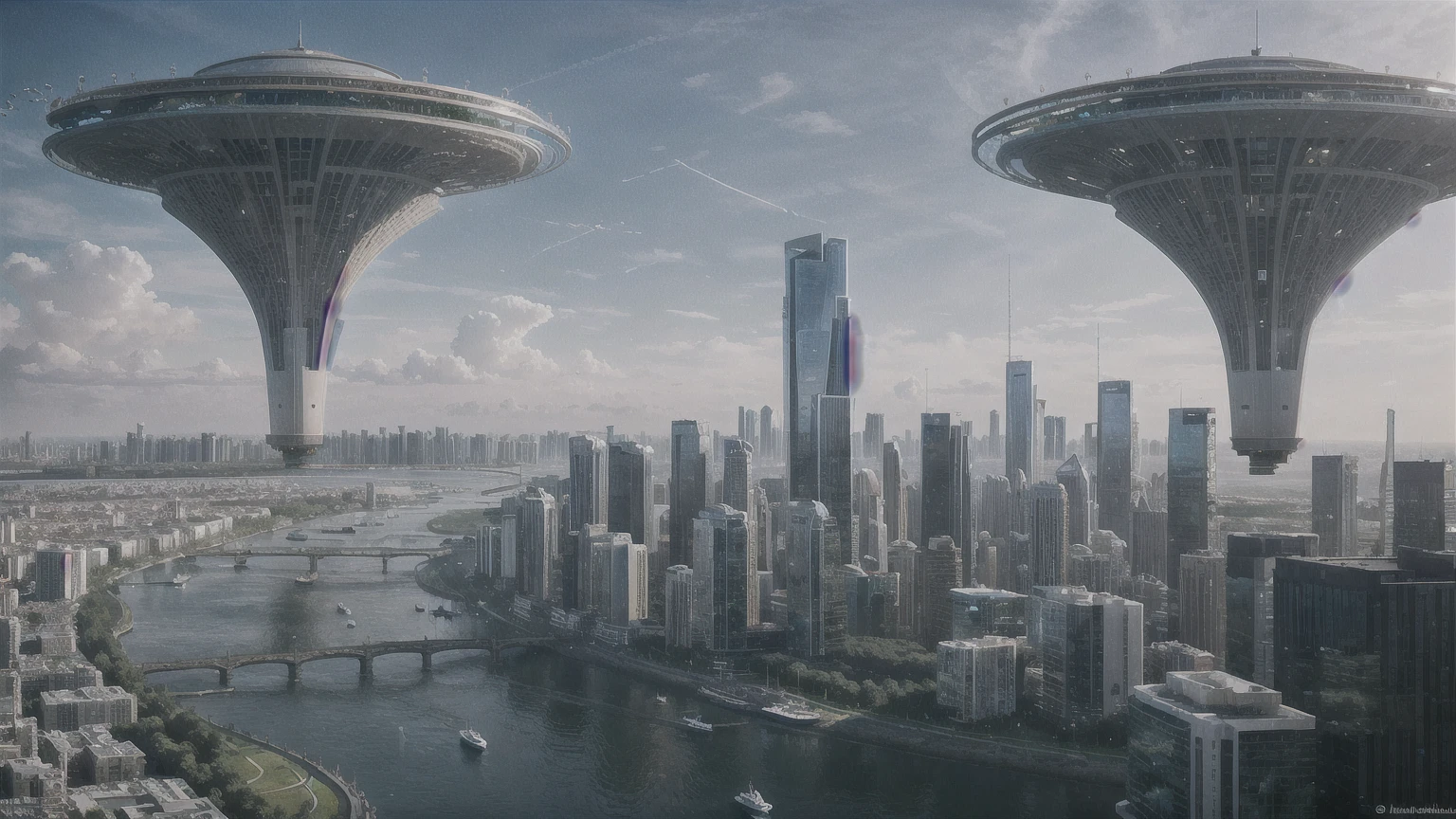 (Best quality,4K,8K,A high resolution,Masterpiece:1.2),Ultra-detailed,(Realistic,Photorealistic,photo-realistic:1.37),Futuristic floating city,Futuristic technology,Huge urban high-tech tablet platform,Airship,Floating in the sky,Futuristic city,Small airships around,High-tech hemispherical platform,Colorful lights,Advanced architecture,modernn architecture,skyscrapper,Access the cloud,Scenic beauty,view over city,Impressive design,Blend seamlessly with nature,energetic and vibrant atmosphere,Futuristic transportation system,Parking is suspended,Transparent path,Lush greenery,Sky gardens,cascading waterfalls,Magnificent skyline,reflections on the water,Sparkling river,Architectural innovation,futuristic skyscrapers,Transparent dome,The shape of the building is unusual,Elevated walkway,Impressive skyline,Glowing lights,Futuristic technology,Minimalist design,Scenic spots,Panoramic view,Cloud Piercing Tower,Vibrant colors,epic sunrise,epic sunset,Dazzling light display,magical ambiance,The future city,Urban Utopia,LuxuryLifestyle,Innovative energy,sustainable development,Smart city technology,Advanced infrastructure,Tranquil atmosphere,Nature and technology live in harmony,Awesome cityscape,Unprecedented urban planning,Architecture connects seamlessly with nature,High-tech metropolis,A cutting-edge engineering marvel,The future of urban living,Visionary architectural concept,Energy-efficient buildings,Harmony with the environment,A city floating above the clouds,Utopian dreams become reality,The possibilities are endless,State-of-the-art transportation network,Green energy integration,Innovative materials,Impressive holographic display,Advanced communication system,Breathtaking aerial view,Quiet and peaceful environment,Modernist aesthetics,Ethereal beauty
