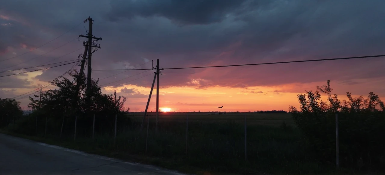 Airplane in the background