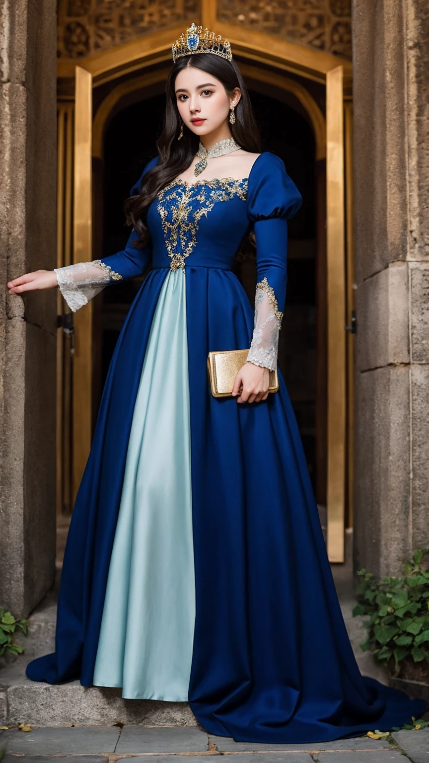 Beautiful Female ,Medieval princess, Long Dress