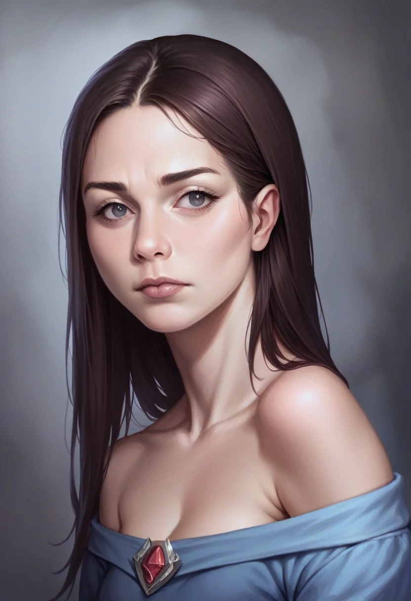 Best quality, masterpiece, ultra high res, (photorealistic:1.4), raw photo, 1nakedgirl, offshoulder, in the dark, deep shadow, low key, cold light, detailed skin