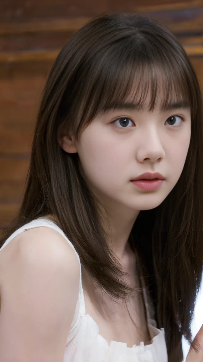 ((upper body:1.5)), ((looking at viewer:1.5)), ((look into the viewer's eyes:1.5)), BREAK ((night walk:1.5)), BREAK ((20 years old.:1.5)), (beautiful straight light brown long hair:1.7), ((asymmetrical bangs)), ((Scared:1.5)), I wear clothes, (top-quality, 16K, masterpiece:1.3), top quality, masterpiece, high resolution, photorealistic, (raw photo), live shooting, 16k wallpaper, perfection, professional lighting, very detailed, fine details, Hyperrealism, hyper realistic, realistic, japanese, (super detailed), (Photorealsitic:1.5), high-level image quality, very detailed, depth of field, (most beautiful), (dramatic lighting:1.2), (cinematic lighting:1.2), ambient lighting, (front lighting:1.2), highest precision, detailed fingers, detailed hands, detailed eyes, detailed skin texture, textured skin, realistic smooth soft skin, (perfect body proportion), (seductive emotion:1.3), (soft and plump thighs:1.2), (short torso:1.5), detailed face, detailed finger, clear eyes, gentle eyes, accurately drawn arms, accurate and perfect human anatomy, white and soft thighs, realistic smooth soft skin,