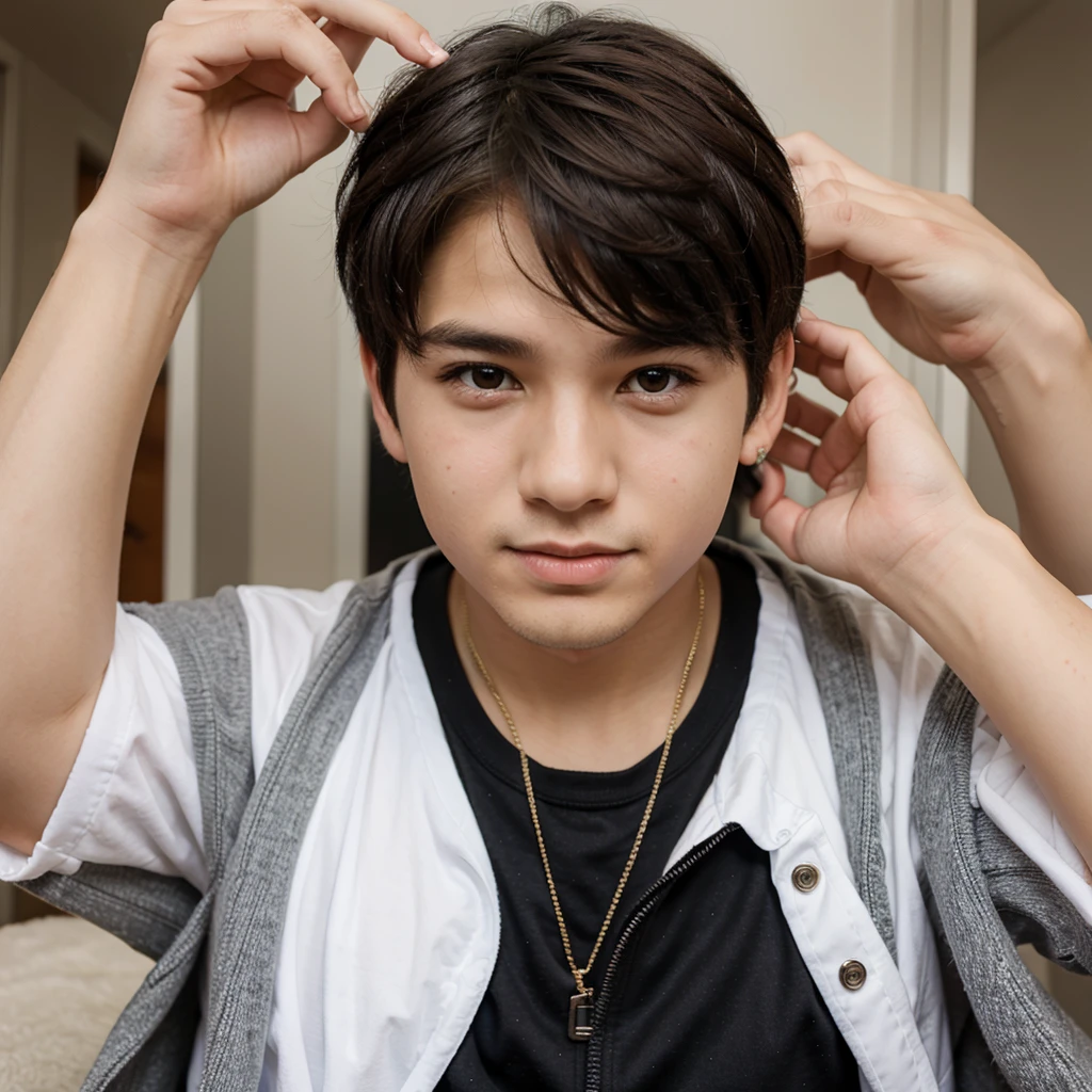boy with idol style and cute face