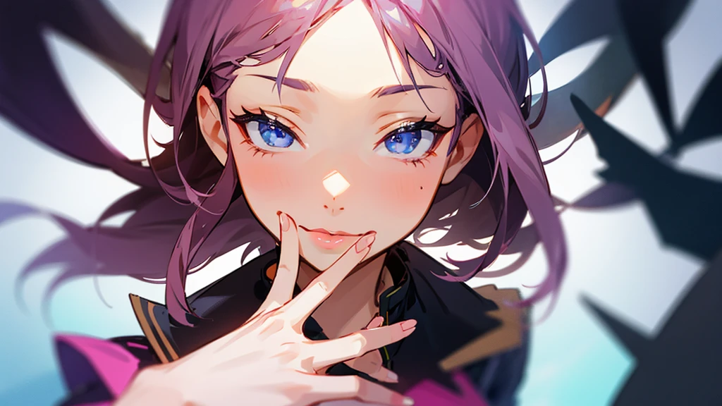 Touching your lips with your fingers