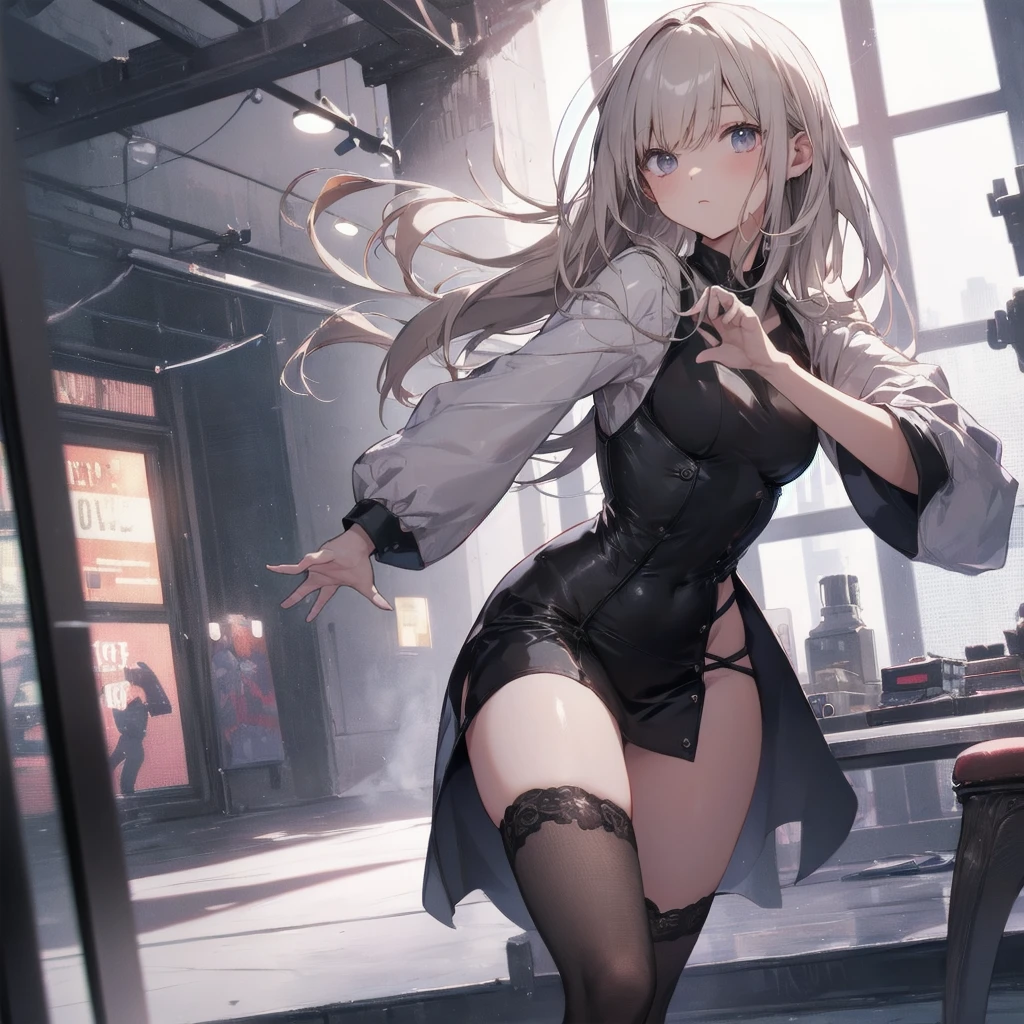 /imagine photorealistic young woman, dance pose, full body shot, studio lighting, high detail, 8k --ar 9:16 --v 5.2