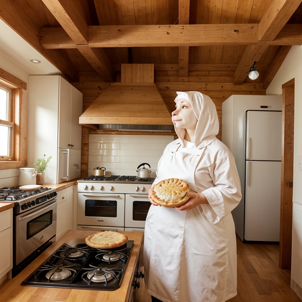 score_9, score_9_up, score_8_up, score_7_up, score_6_up, score_5_up, rating_safe, source_furry, anthro, toriel, solo, baking a pie in a stove, digital art anthro, tail, fully in view, detailed fluffy fur covered body, duo, in a cottage home indoors,
