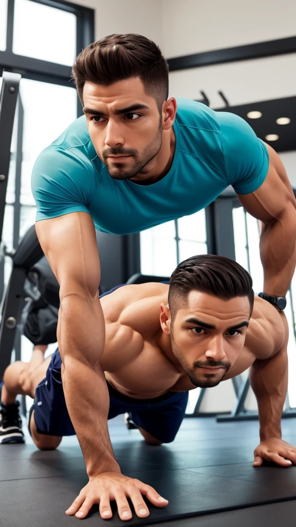 A man doing push-ups