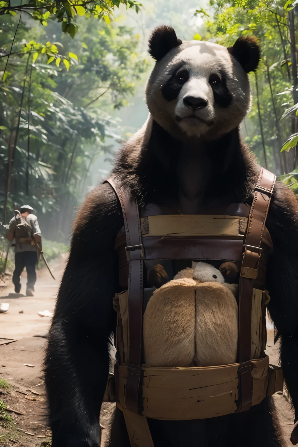 Giant Panda，Machetes，Carrying