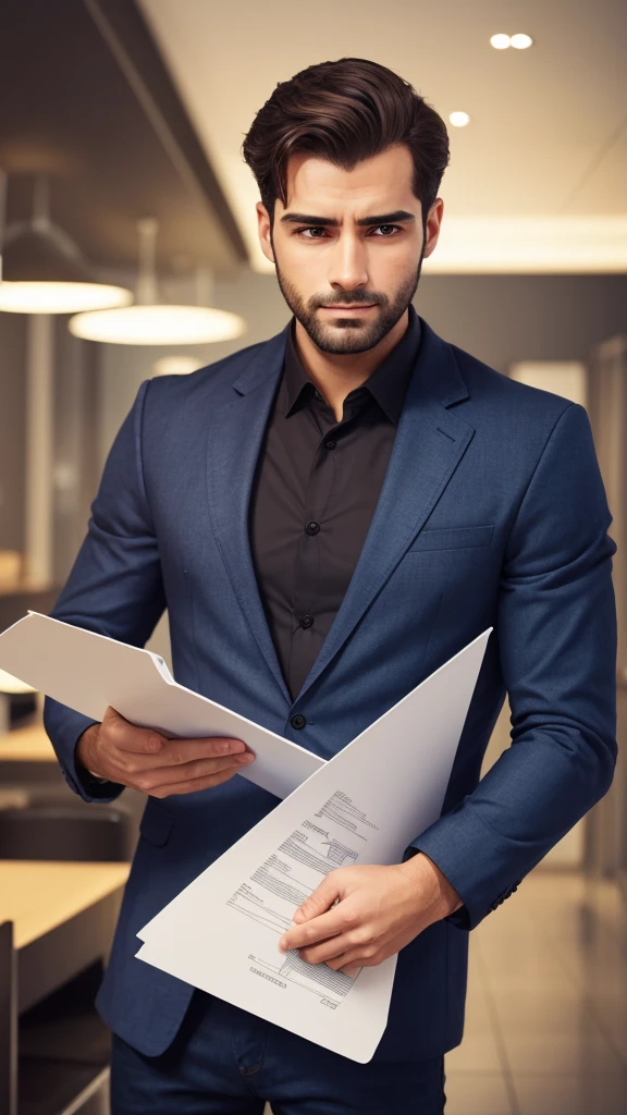 A man holding a plan in his hand of his operations