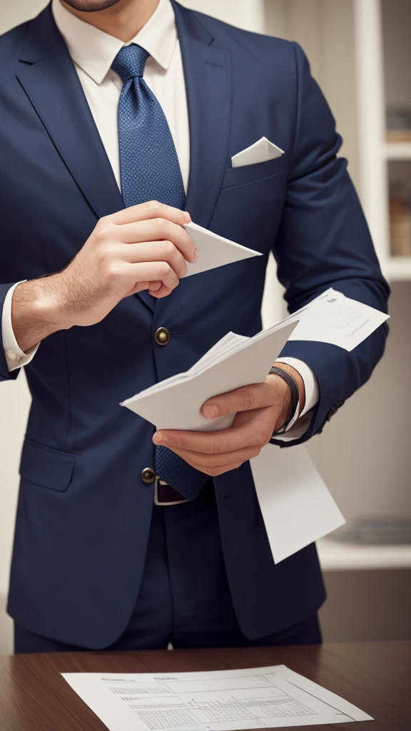 A man holding a plan in his hand of his operations 