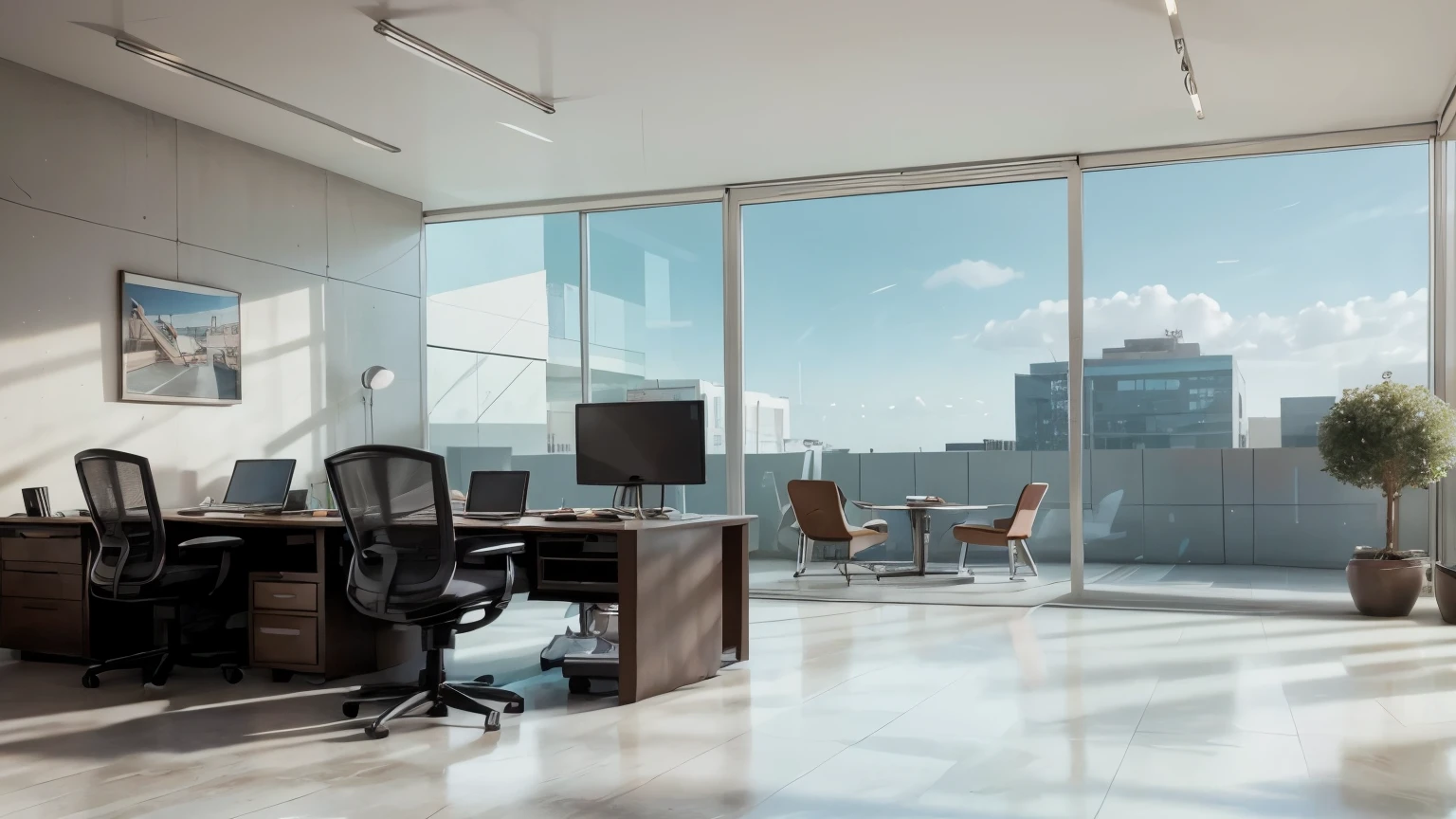 Office space of a technology company,Super real,Like photo,advanced,Very real,Photography