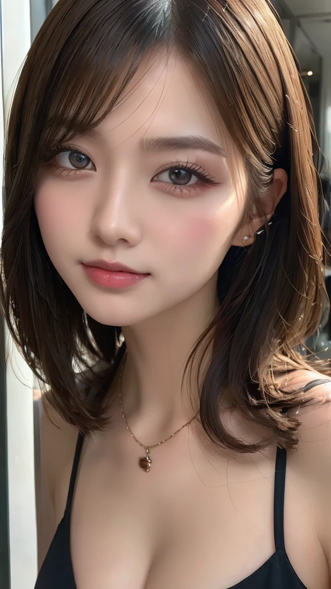 Ultra-realistic capture, Highly detailed, full_body, Skin texture must be natural, With such detail that pores can be finely identified. Skin should look healthy, In a uniform tone. Use natural light and color, (8k, RAW photo, top quality, masterpiece: 1.2), (realistic, photorealistic: 1.37), three-dimensional, ultra detail, ultra high resolution, beautiful detailed face, super beautiful detailed eyes, one girl, beholder, constriction, slim waist, beautiful detailed skin, skin texture, floating hair, professional lighting, (Japanese beautiful and cute girl:1.2), long hair, bob cut, beautiful hair, 20 years old, slim waist, big breasts, cleavage, look at viewer, full body, in the city sidewalk, (smiles:1.1), bracelet, earing, necklace, (fancy dress, long dress, dress lift, two-tone dress), high heels
