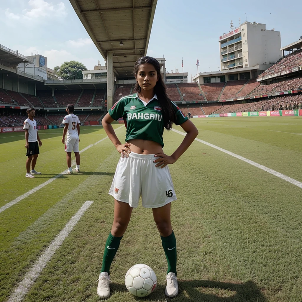  A Bangladesh white beautiful girl football match 