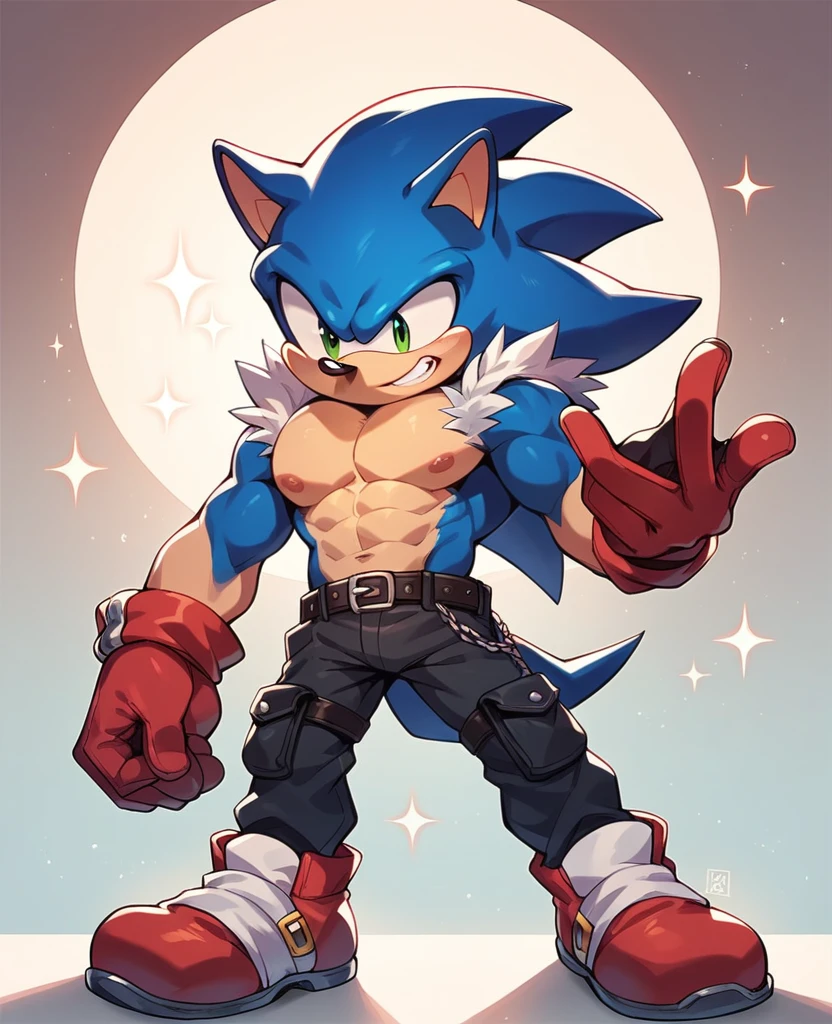 Muscular sonic the hedgehog