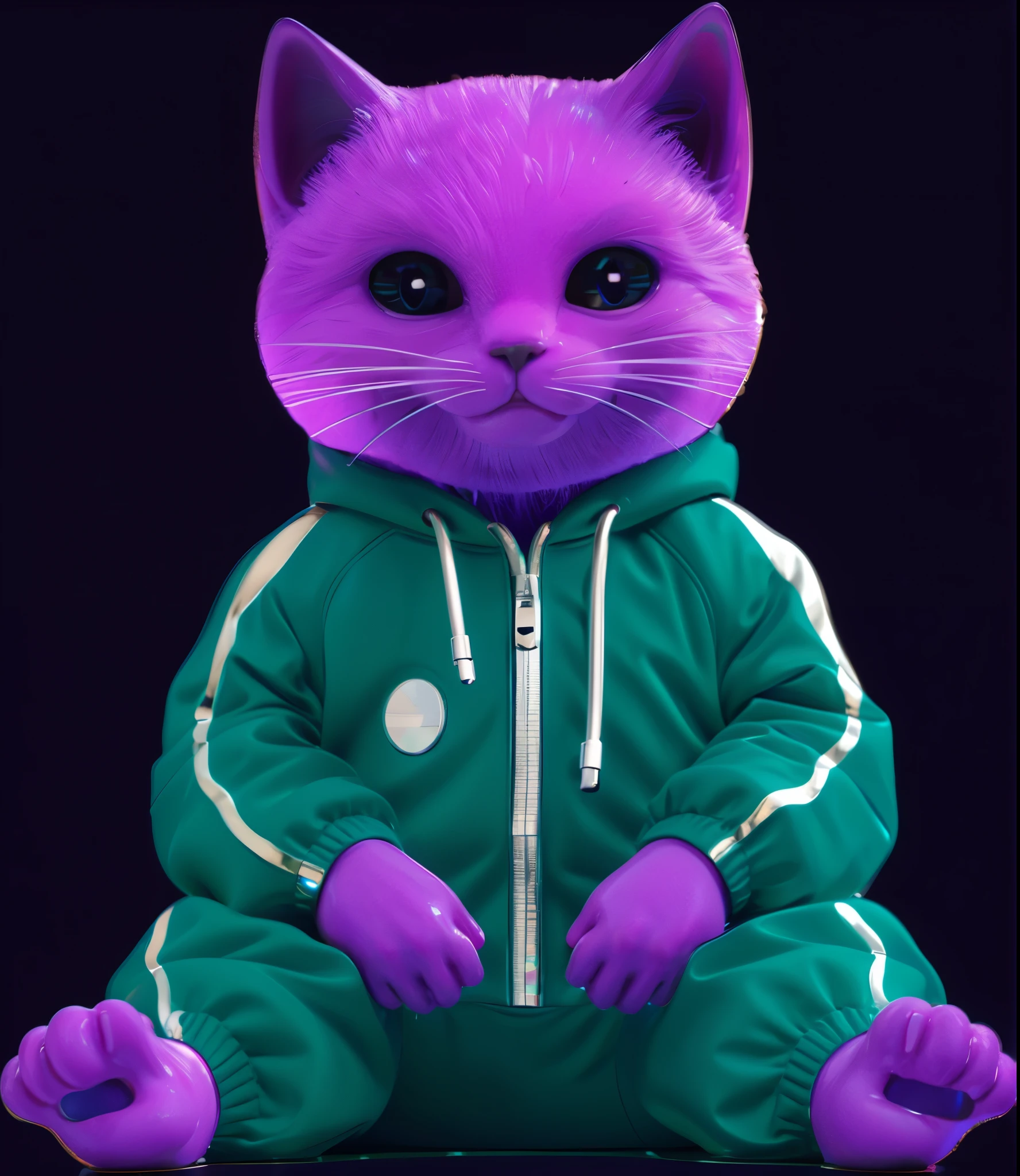 3d render, glossy texture, smooth 3d model, multiple light sources, rim light, sharp post effects render, (glossy plastic texture with multiple big light probe refractions), perfect cgi, smooth silhouette, high intensity refraction, (super glossy material), most beautiful vfx , blue background, plastic refractions, realistic, 4k, high resolution, rim light, photo shoot, commercial photo, profile shot, 4k, rim light, high resolution, 4k, glossy texture, smooth 3d model, multiple light sources, rim light, sharp post effects render, (glossy metallic texture with multiple big light probe refractions), perfect cgi, cgi art created only with gradients, smooth silhouette, high intensity refraction, (super glossy chrome material), most beautiful vfx, blue background, chrome metal refractions, multiple light sources, rim light, sharp post effects render, perfect cgi, digital art, detailed digital art, reflective, best quality, 4k, masterpiece:1.2, ultra-detailed, realistic, vivid colors, dark and moody lighting, The image of the highest quality, ensuring every detail is showcased perfectly. It in 4k resolution, allowing viewers to immerse themselves in the richness of the colors and intricate details. The realistic rendering. under the spotlight, reflecting, high-resolution image, realistic rendering, dark background, and rim light photorealistic The image features three characters standing in front of three houses. The characters are a red-haired mermaid, a purple cat, and an orange dog. They are each holding a yellow maraca