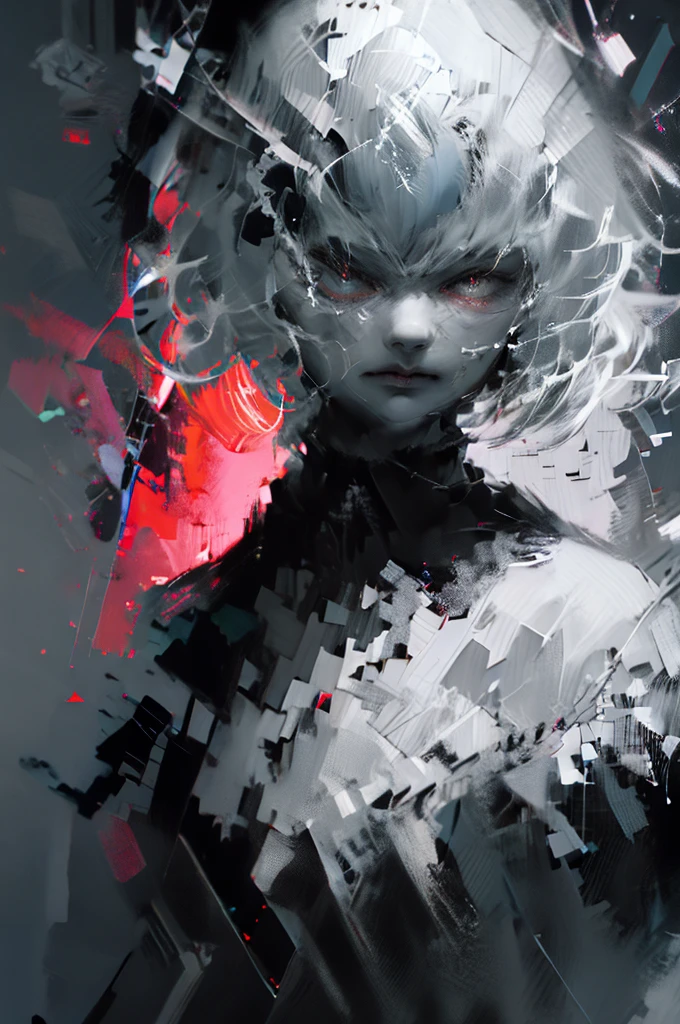 Masterpiece, Best Quality, 8K, Detailed Skin Texture, Detailed Cloth Texture, Beautiful Detail Face, Intricate Detail, Ultra Detailed, Portrait of Rei Ayanami, Blue Hair, Red Eyes, Head Tilt, No Background