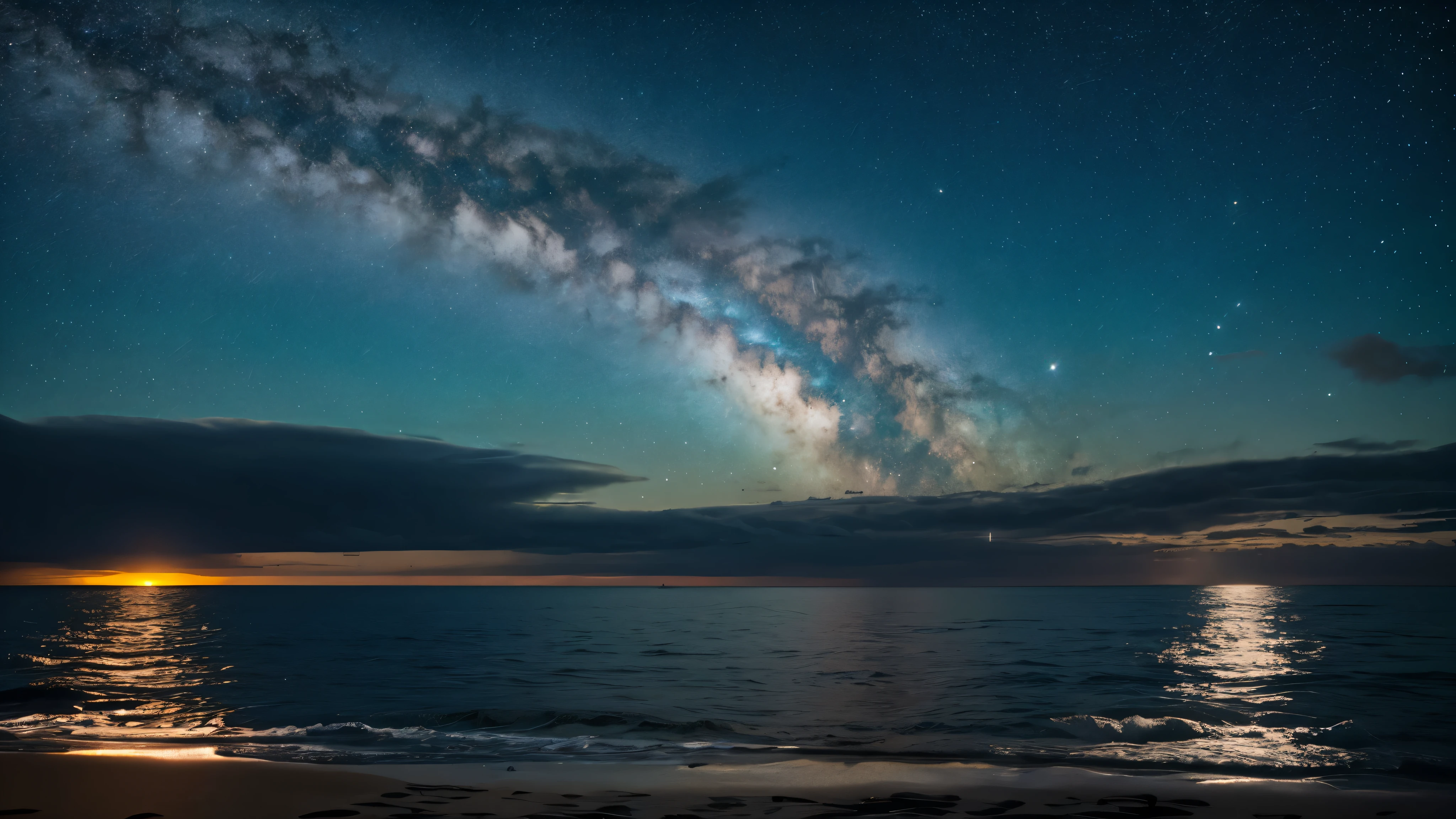 Starry Sky, Ocean, Whales