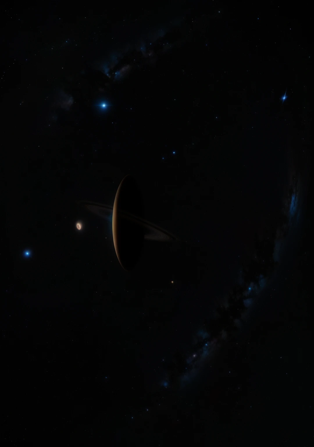 Space scene close up of a planet and two stars, Planet with rings, over looking saturn, orbiting a gas giant, orbiting a gas giant planet, Saturn in the background, Space Engine, visiting saturn, There are ringed planets in the sky, Orbiting a strange planet, floating beside planets, There is a round planet behind, There is a large planet in the background