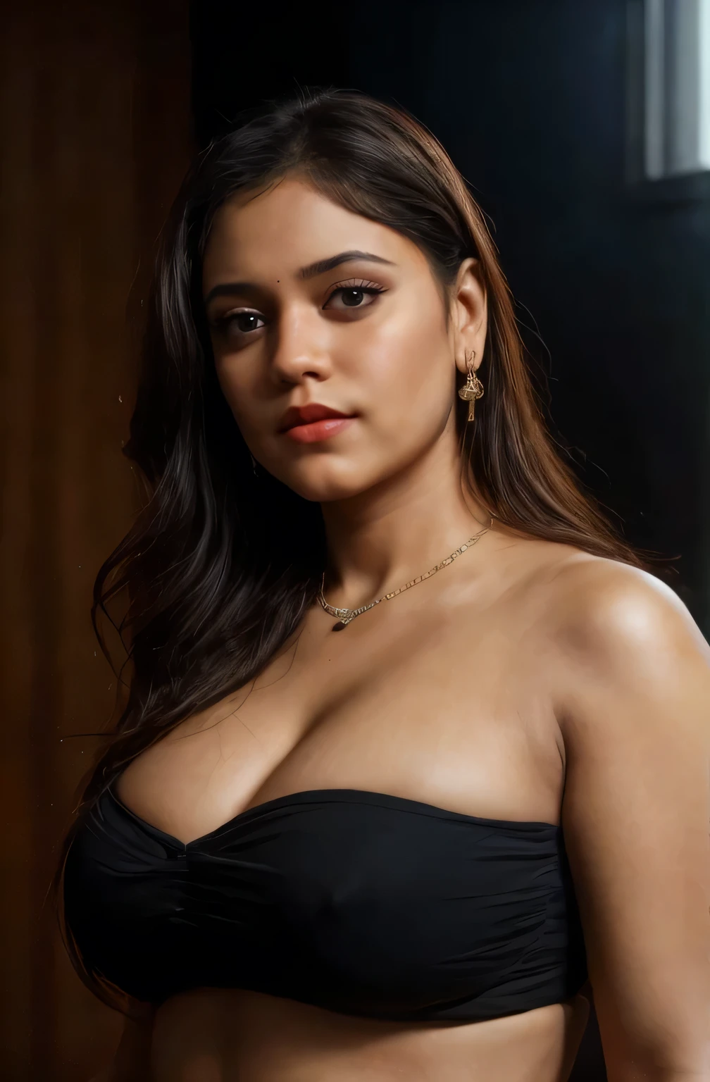 50yo mature MILF Anushka Shetty,((best quality)), ((masterpiece)), ((realistic)), eye kajal, mascara, red lips, sensual Beauty, provoking body, extreme sweat, sweat soaked skin, slight stretch marks, alluring figure,  bulging figure, thick charming lady, curvy, thick navel, full figured woman, eye kajal, massive , full body, styled hair, pierced eyes, female face,royal aura, trend on artstation , sharp focus, studio photo, intricate detail, very detailed, detailed eye, illustration, very detailed, sharp focus, digital render, professional, 4k