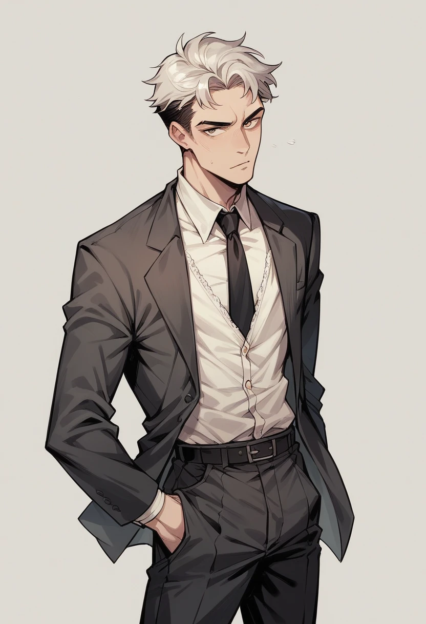 Wear the suit from this picture.