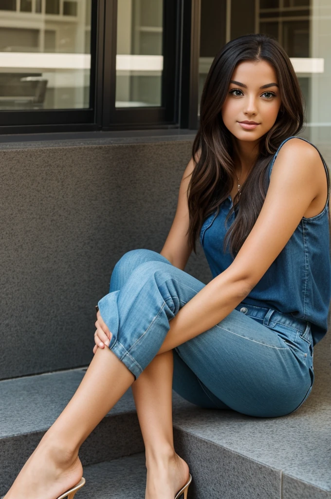 beautiful girl, pipi pants, legs crossed