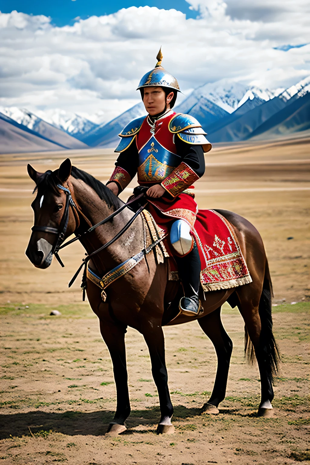 Kyrgyz baatyr in armor 