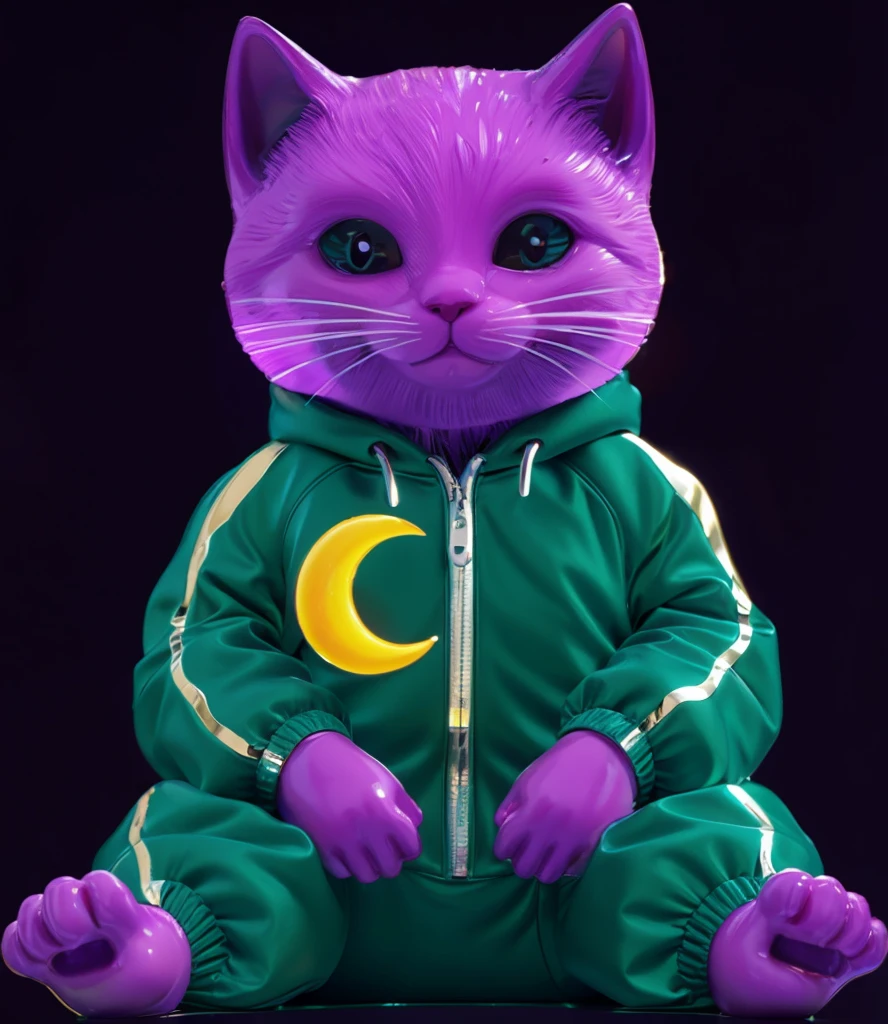 3d render, glossy texture, smooth 3d model, multiple light sources, rim light, sharp post effects render, (glossy plastic texture with multiple big light probe refractions), perfect cgi, smooth silhouette, high intensity refraction, (super glossy material), most beautiful vfx , blue background, plastic refractions, realistic, 4k, high resolution, rim light, photo shoot, commercial photo, profile shot, 4k, rim light, high resolution, 4k, glossy texture, smooth 3d model, multiple light sources, rim light, sharp post effects render, (glossy metallic texture with multiple big light probe refractions), perfect cgi, cgi art created only with gradients, smooth silhouette, high intensity refraction, (super glossy chrome material), most beautiful vfx, blue background, chrome metal refractions, multiple light sources, rim light, sharp post effects render, perfect cgi, digital art, detailed digital art, reflective, best quality, 4k, masterpiece:1.2, ultra-detailed, realistic, vivid colors, dark and moody lighting, The image of the highest quality, ensuring every detail is showcased perfectly. It in 4k resolution, allowing viewers to immerse themselves in the richness of the colors and intricate details. The realistic rendering. under the spotlight, reflecting, high-resolution image, realistic rendering, dark background, and rim light photorealistic The image features three characters standing in front of three houses. The characters are a red-haired mermaid, a purple cat, and an orange dog. They are each holding a yellow maraca