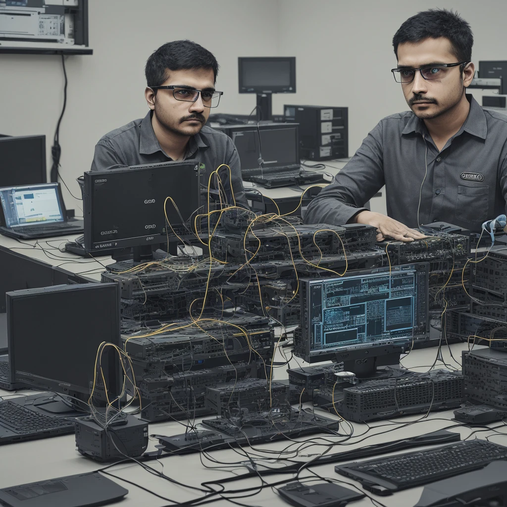 I am network engineer. Make my behind, use some cisco devices and some router or switch or any thing else and i am using computer and make my glasses like heros.