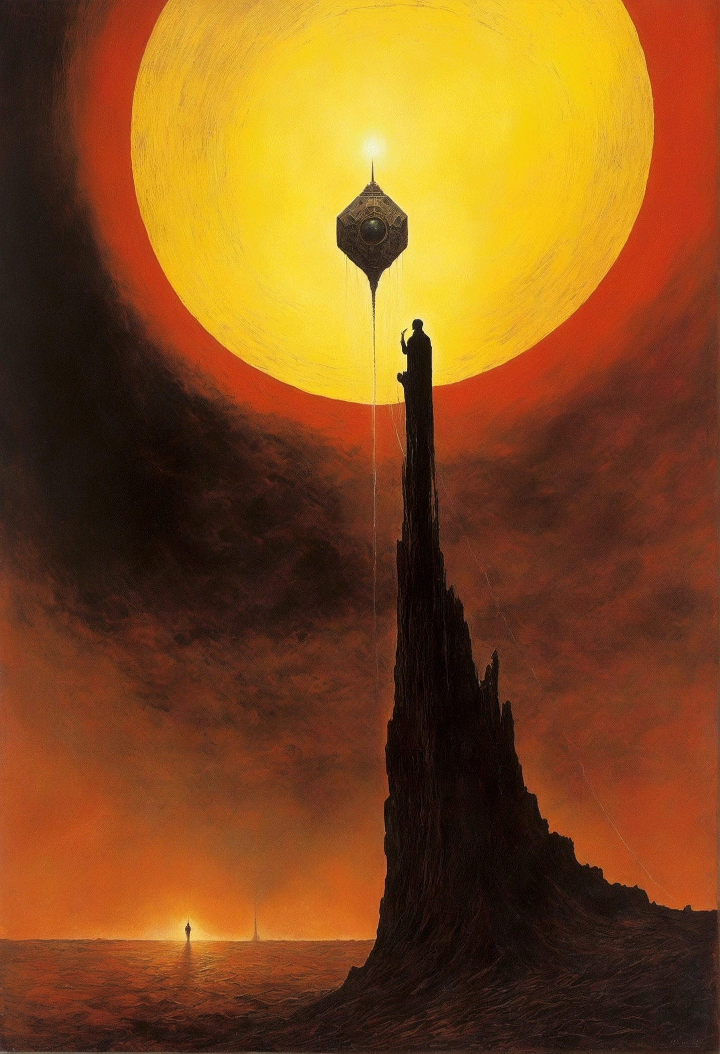 Time Travel,Old Sci-Fi Posters, author:Zsław Beksinski and Jean.Gillot