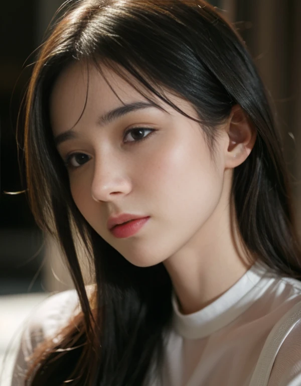 (RAW Photos:1.2)、Highest quality、Beautiful detailed girl、Tight bodysuit、Latex bodysuit, Laughter、Highly detailed eyes and face、Beautiful and detailed、Large file size、High resolution、High resolution、More about 8k wallpaper、Highly detailed Ticker uniform 8K wallpaper、Light on the face、Cinema Lighting、18-year-old girl、Sexy pose、(Photorealism:1.4)、Consciousness upward、Surrealism、 From below、Super detailed、masterpiece