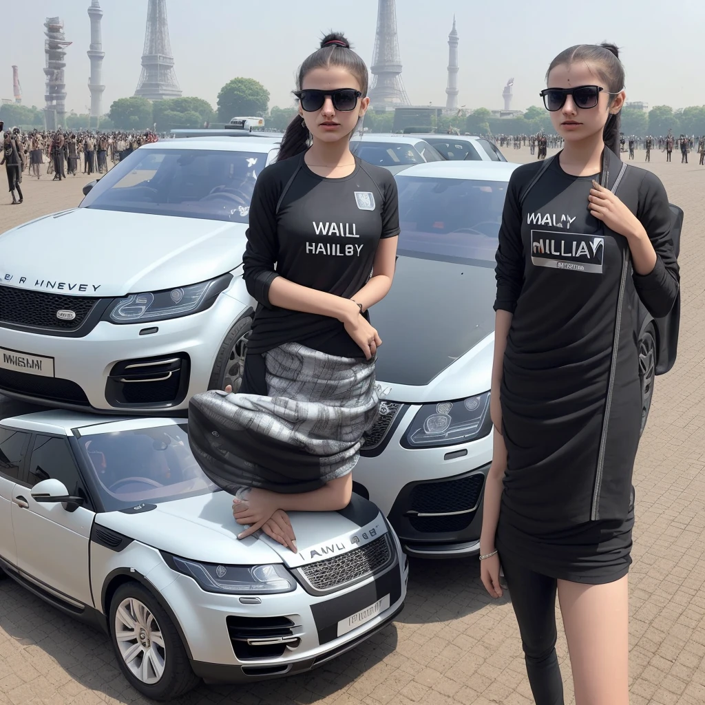 My name is menhaj. I have long smooth hair till my neck. I wear roy sunglasses. I wear world best clouth.and i have ponytail hair style. I am standing under effal tower with rang rover and some girls are dancing a litlle away from me.
Use my name in range rover numberplate.