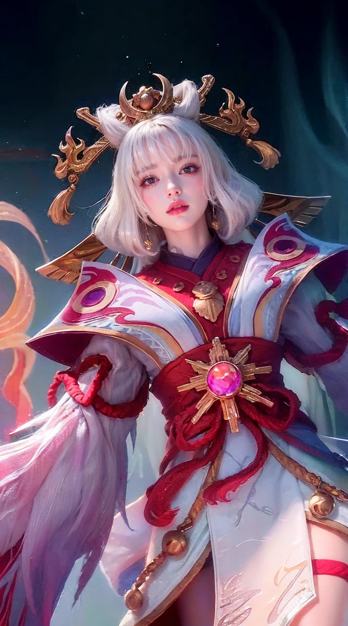 best quality, masterpiece, photo realistic, ultra realistic, raw photo, 1girl, hanfu, standing in front a house, hair ornament, bracelet, beautiful face, beautiful eyes, detailed background, finely detailed
