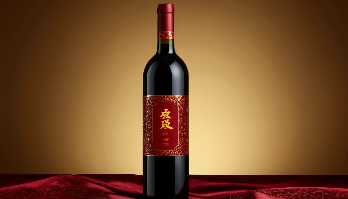 Red wine bottle/Red bottle/HD 4k/Chinese style/Rich in details/printing