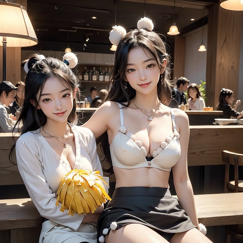 (((((((((Emphasize cleavage)))))))))
((((((((((Cheerleader, pom pom mini skirt, smile))))))))))
(((((Large Breasts)))))
(((((((((Bra is visible)))))))))
(((((((お洒落でcuteInside the Starbucks store)))))))
8k、RAW Photos、Highest quality、Super detailed、Super Resolution、Ultra HD、8k wallpaper、Amazing details ((((((tennis racket)))))) (((((((Inside the Starbucks store)))))))、 ((((((Sit down and eat cake、Drink Starbucks coffee、smile))))))、((Heart Necklace)) Modern and sleek design:Interior design using natural materials、Many of the designs are warm and made using wood and metal.。 Large windows:自然光をたっぷり取り入れるためのLarge windowsがあり、Providing a bright and open space。 Green Interior:Potted plants are effectively placed、It creates a relaxing atmosphere。 artwork:Works by local artists、Starbucks-related art on display。 Cozy seating:Cushioned chairs and sofas、Bar sheet etc.、A variety of seating options available。 Open kitchen area:Being able to see how drinks and food are made、We provide peace of mind and transparency。 Unique lighting:Antique lamps and chandelierodern lighting fixtures are used。 Comfortable background music:Relaxing music is playing、A comfortable space is provided。 Wide々Table space:一人でもグループでも使いやすいWide々There is a table with。 Community Table:There is a large table where you can socialize with other customers.。 Seasonal decorations:The decorations are themed according to the season.。 Design with a local feel:The design incorporates the local culture and characteristics.。 Fragrance production:コーヒーの香りが店内にWideがり、A space that satisfies the five senses has been created.。 Conversation with a barista:フレンドリーなConversation with a baristaが楽しめるカウンターエリアがあります。 8k、RAW Photos、Highest quality、masterpiece:1.2、Super detailed、Super Resolution、Ultra HD、8k wallpaper、Amazing details、Photorealistic:1.4、Having fun by the water、Full Body Shot、Full body photo、High-resolution RAW color photos、Professional photos、A scene full of emotion、Very detailed and beautiful、Ultra HD、8k wallpaper、Amazing details、Huge file sizes、Highly detailed beautiful girls、Highly detailed face Highly detailed eyes、Extremely realistic skin、 Highly detailed fingers, Highly detailed nose, Highly detailed mouth, Perfect Anatomy, Highly detailed background, Highly detailed clothing, Teen, cute女の子, Famous Japanese Idols, cute, Realistic body, Slender, White skin, Glowing Skin, Slim body, Realistic Face, Delicate eyes, double eyelid,