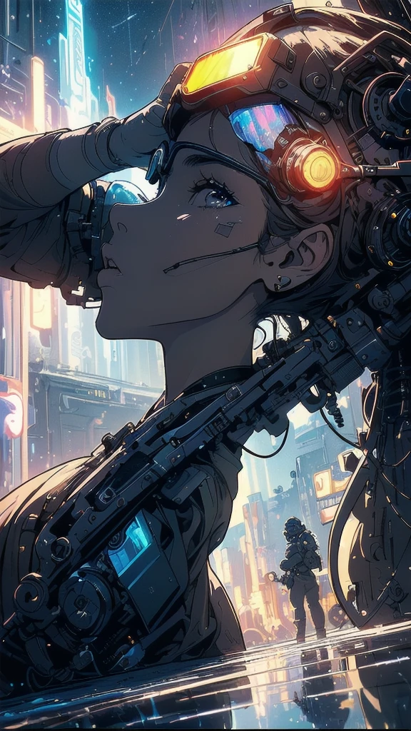 (((masterpiece, highest quality))),(((solo:1.2))),(((1girl:1.2))),(((32k wallpaper))),(very detailed, vintage science fiction),((((((geometric cinematic movie poster)))))),((abstract))),(mid century modern),(((((portfolio))))),(((((Close-up))))),(((((bust up))))),((((more various angle)))),(((ultimate highlight))),((((complete. detailed face)))),(((Extremely talented))),(((most complecated machine))),(((text))),(((typography))),(((sentence))),(((Label))),(detailed movie poster),(((((best complicated machine))))),(((((genius mechanic))))),(((gorgeous light leak))),(((Extremely colorfuly))),(((Infrared Goggles))),(((reflection lens))),(((Night Vision Goggles))),(((Special Forces)))