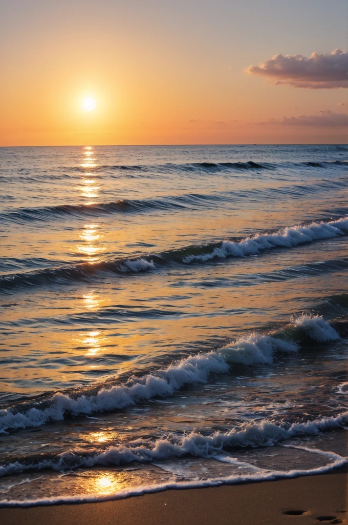 Sunset by the sea
