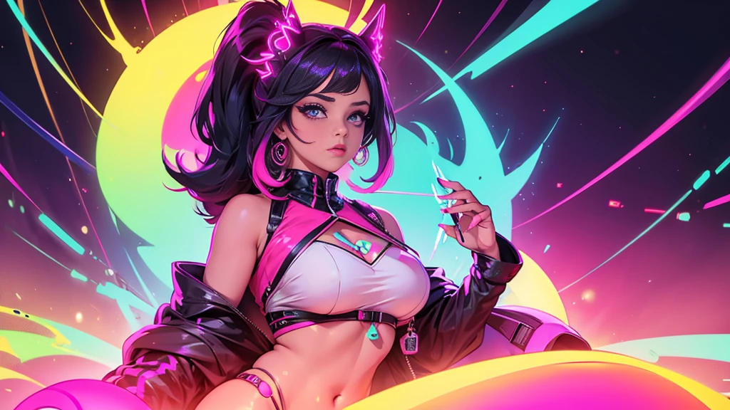Desi bbw short neon background