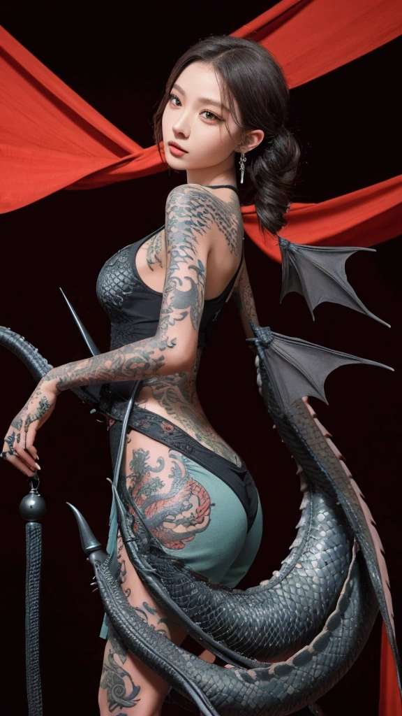 Tatto dragon in arm