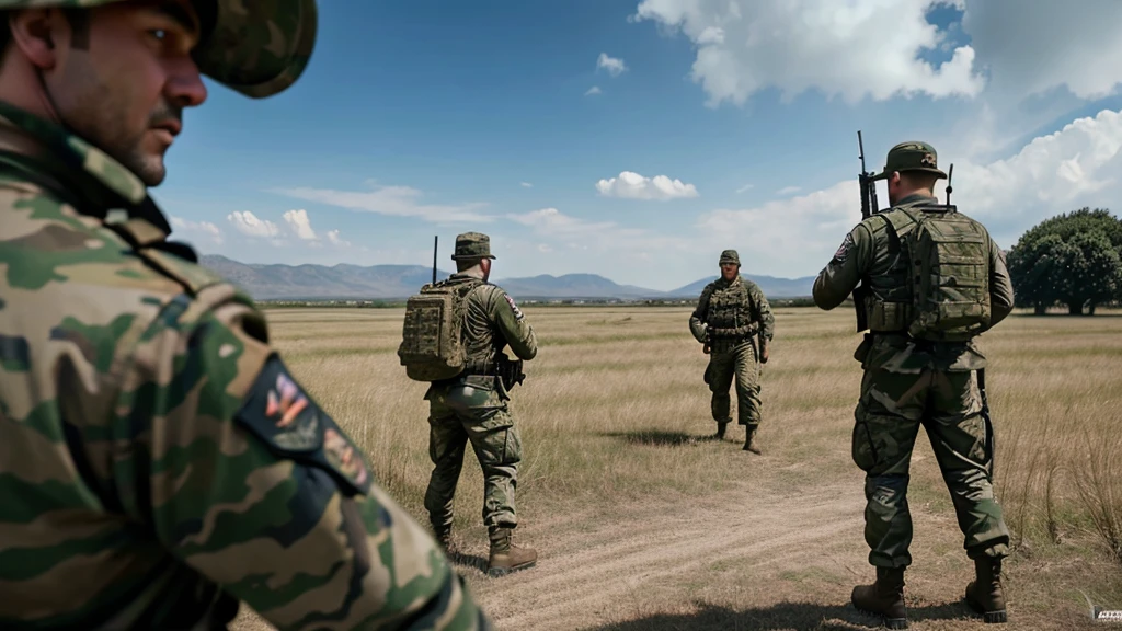 A realistic scene of two soilders looking at a large group of german soilders were coming twords them with heavy assults and weapon , there is a atmoshpere of "fear of losing", the war , it shou.d be in ultra high quality , hyper realistic , 4k , it should be in ultra high resolution
