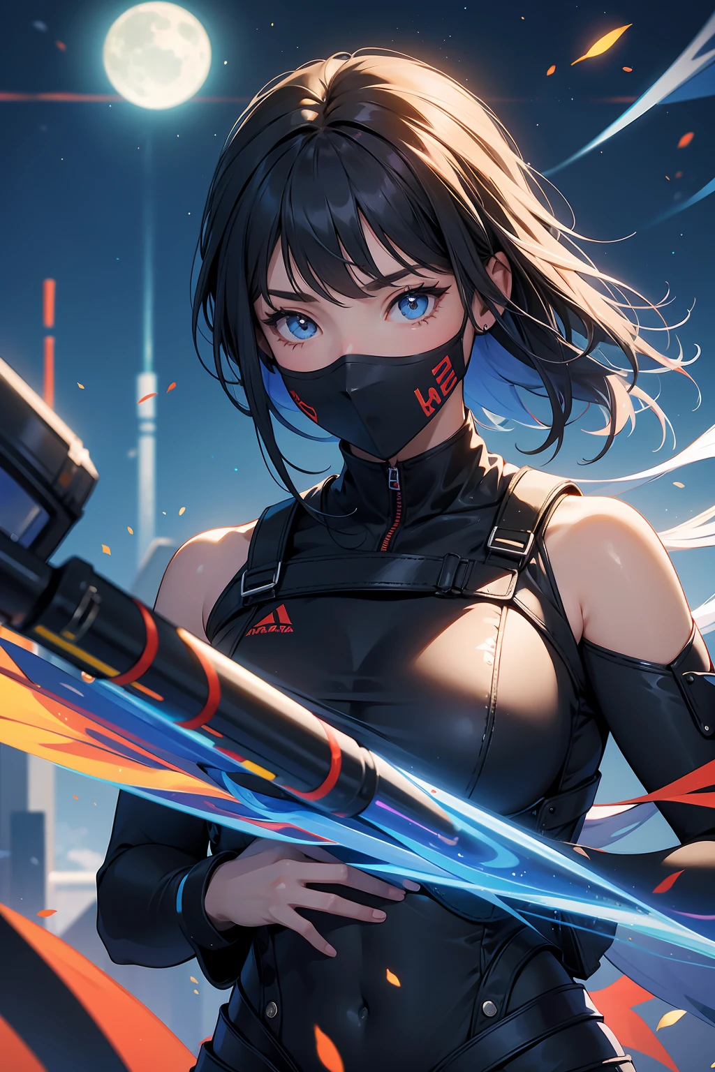 woman, Ninja, ra1ju