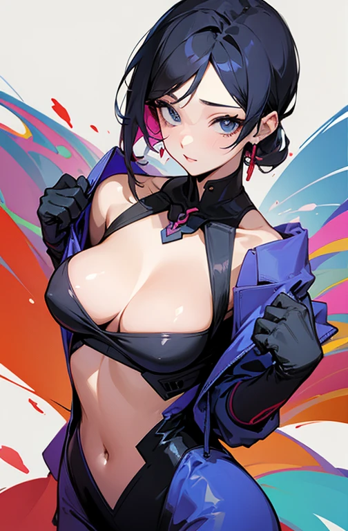 Cool women、sexy、(Invite a man).Mid-chest、(Abstract background)