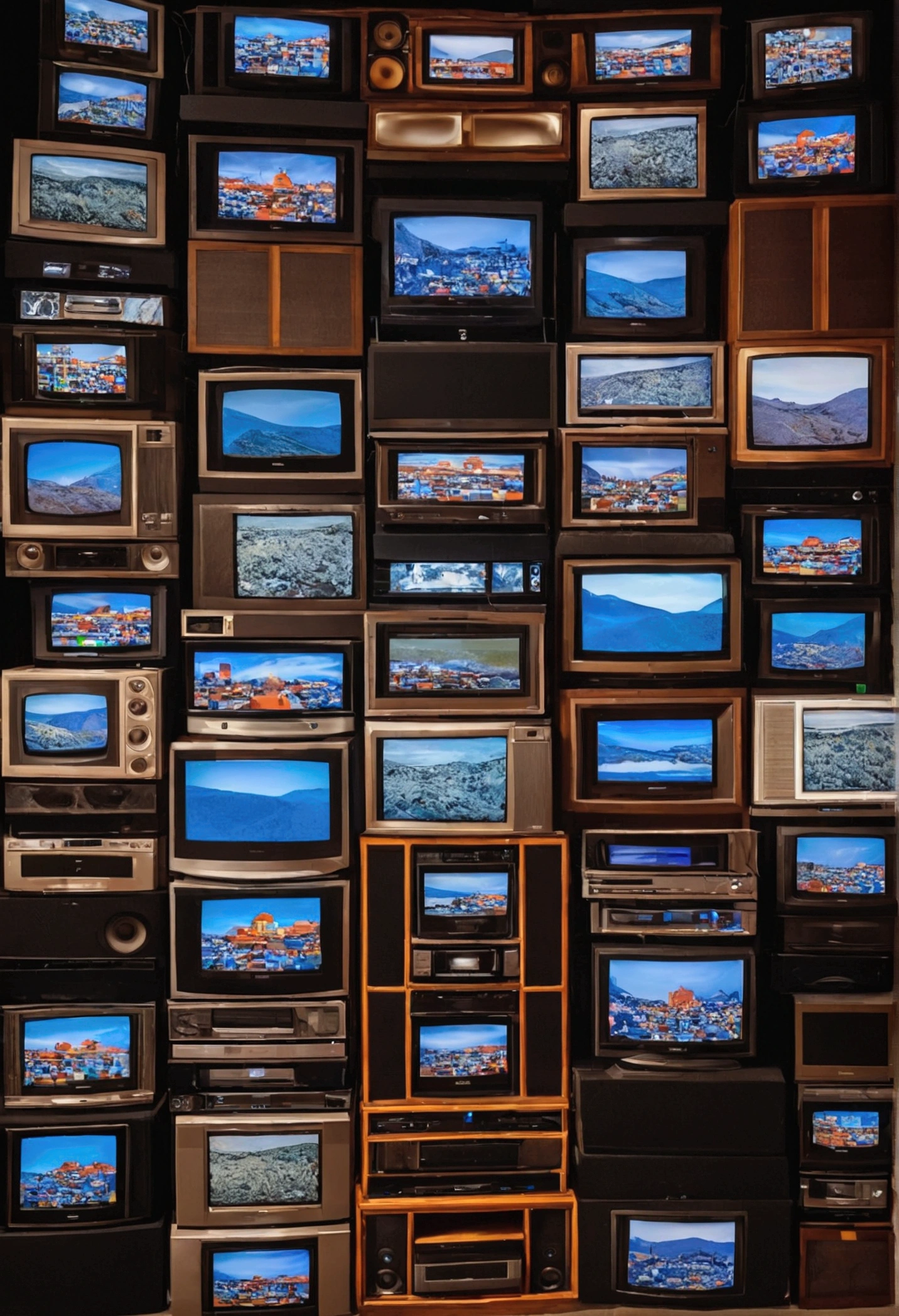Stack a mountain of TVs