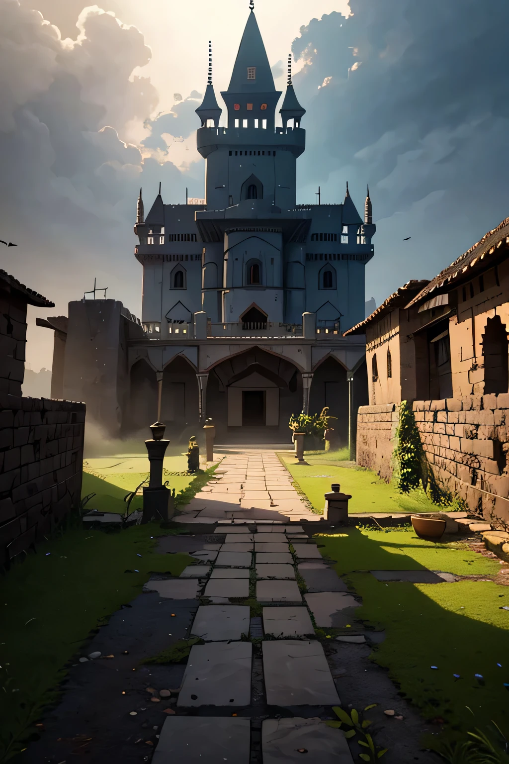 "In the heart of [India], there lies a [village] shrouded in mystery and fear Welcome to [Mehkadi Castle], where an urban legend comes to life ". "Long ago, this castle was home to a noble family But now, it is[abandoned], [haunted] by the spirit of a woman with [sharp nails], [broken teeth], and a [scary face] "