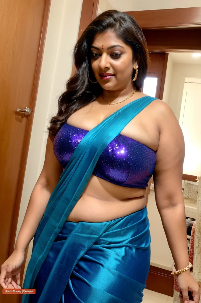 Sexy fat plus size indian bhabhi, big Indian mommy, horny mommy, hot Amma, big Indian aunty bhabhi, wide body , heavy figure, sleeveless blouse, desi hot aunty, looks like Kajal Agarwal, wearing sleeveless saree blouse, sexy sequin saree, bold saree fashion, bong saree fashion, bold hot photoshoot, sexy sequin saree, she has fleshy arms and fat wide belly, sexy armpits, showing her attractive fleshy figure, high quality skin, skin pores, skin texture, deep juicy navel, sexy navel folds, fleshy figure, jiggly belly, hyper realistic skin, RAW Foto, thick juicy figure,