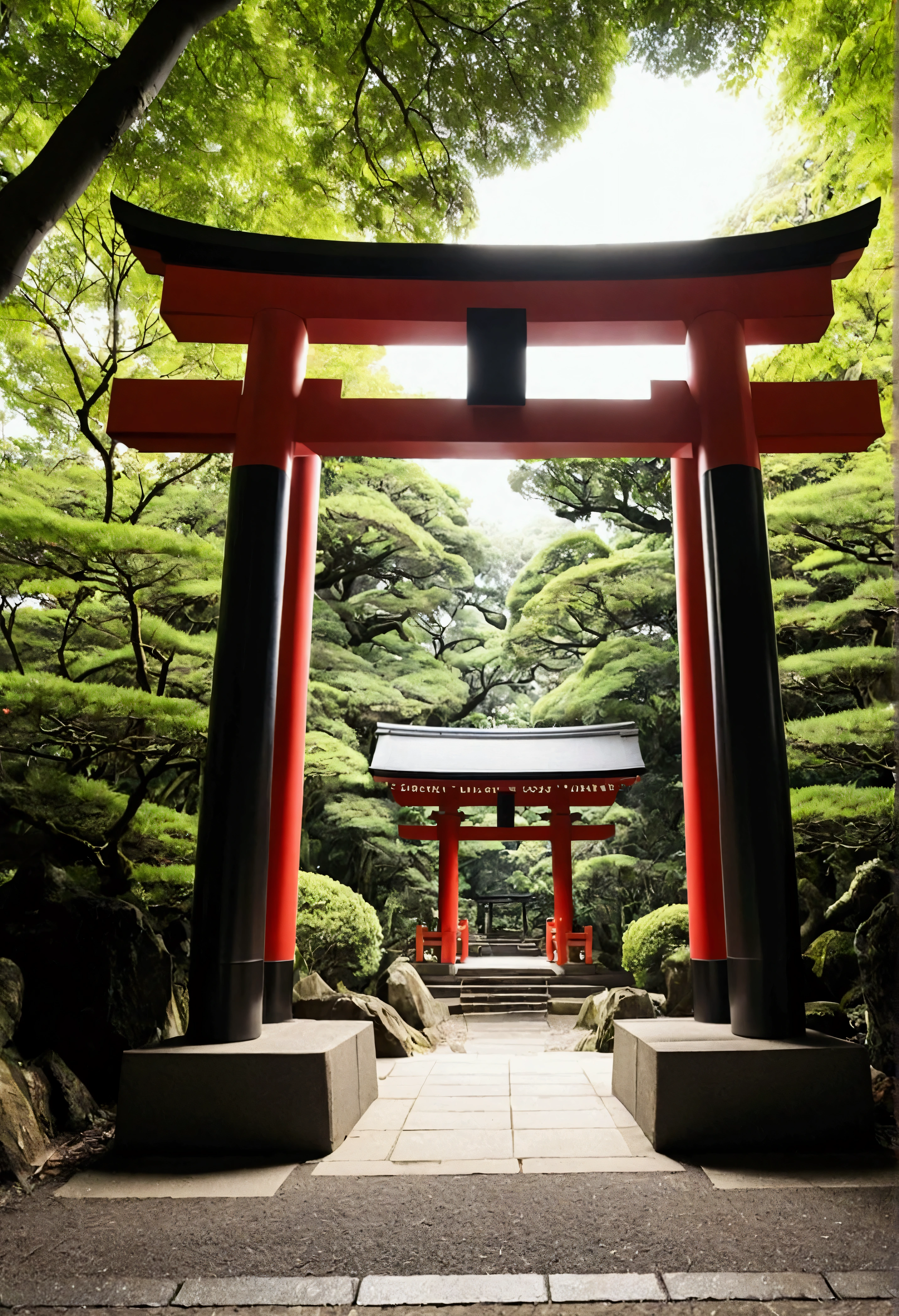Stacking speakers in the shape of a torii gate、shrine