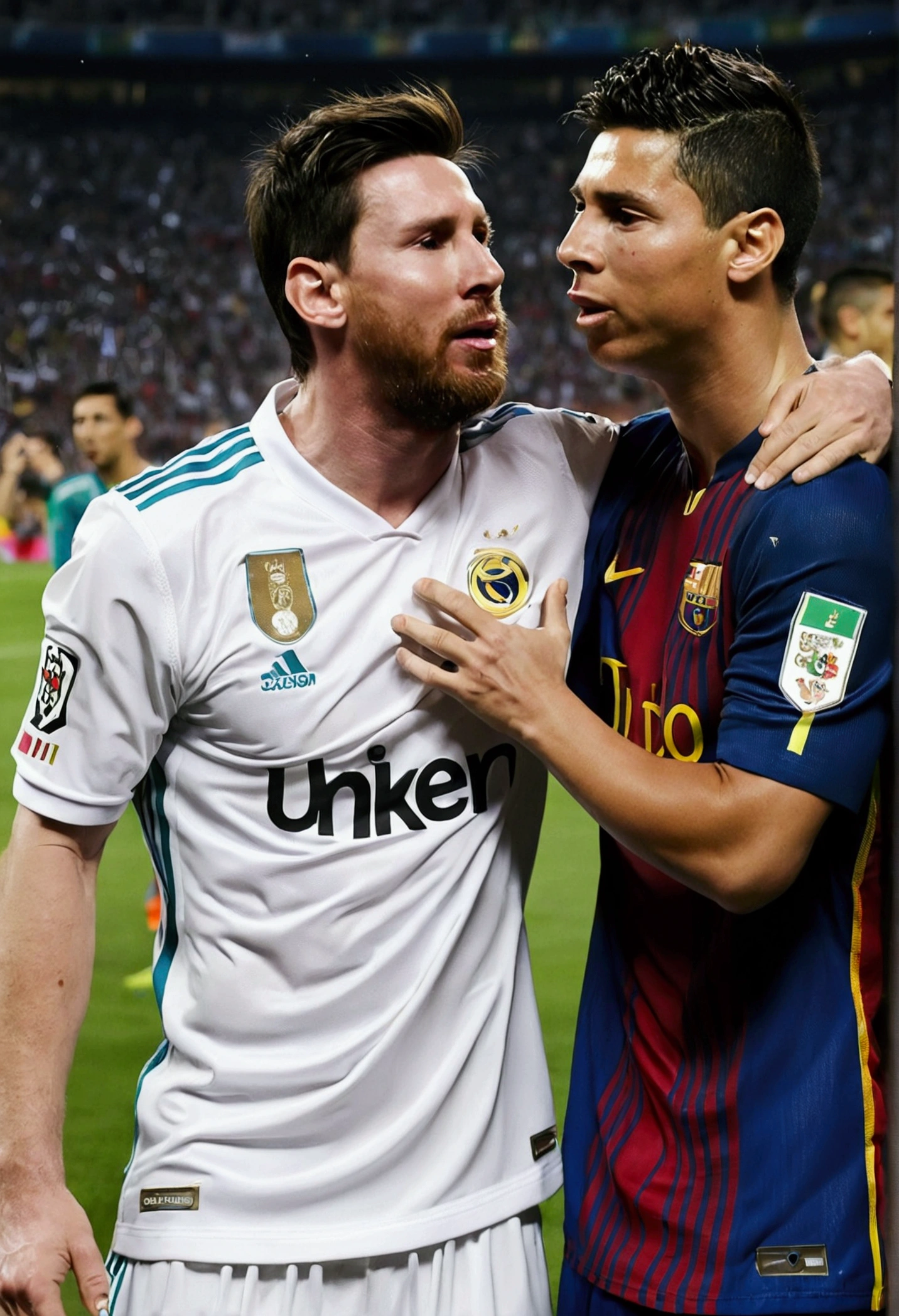 Messi, ronaldo crying together