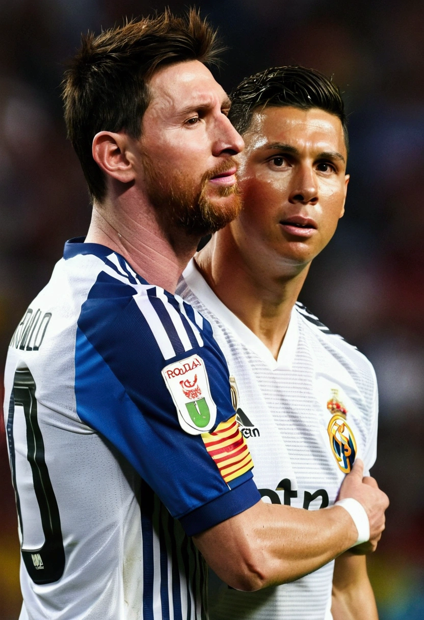 Messi, ronaldo crying together
